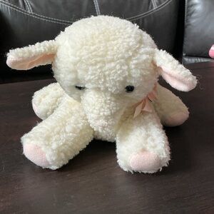 Dakin Lamb Plush Musical Jesus Loves Me Sheep Wind Up Key Pink 1989 Vintage